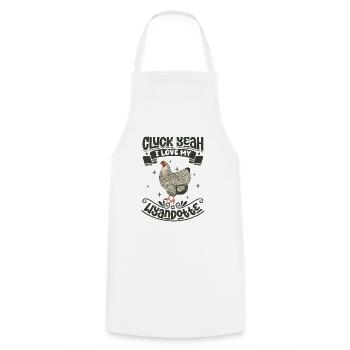 I love my Wyandotte - Cooking Apron - white - Front - AI Model Male 185 dark (185cm)