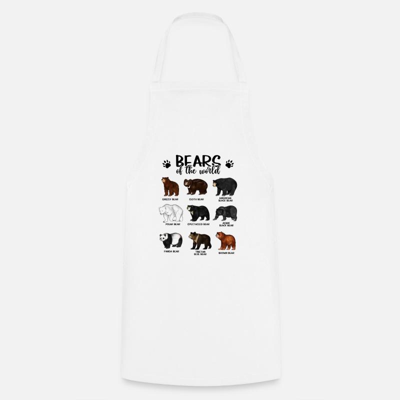Ours du monde - Ours - Tablier de cuisine - blanc