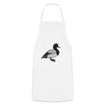 Drawing of a mountain duck - Cooking Apron - white - Front - AI Model Male 185 dark (185cm)