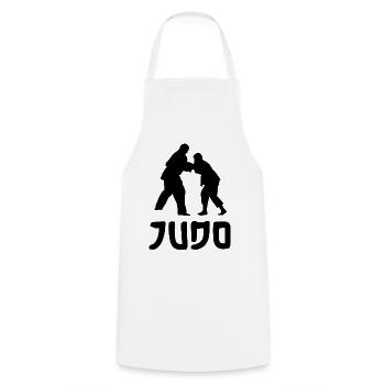 Judo - Tablier de cuisine - blanc - Devant - AI Model Male 185 dark (185cm)