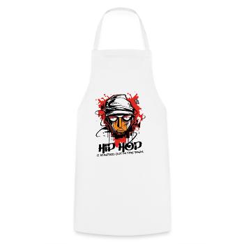 Tout a commencé dans le parc : le hip-hop - Tablier de cuisine - blanc - Devant - AI Model Male 185 dark (185cm)