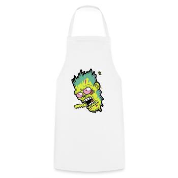 Cartoon Zombie Dit Non - Tablier de cuisine - blanc - Devant - AI Model Male 185 dark (185cm)