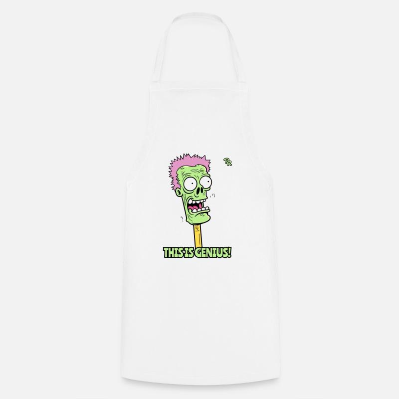 Das ist genial: Ein schlauer Zombie Bleistift - Kochschürze - Weiß