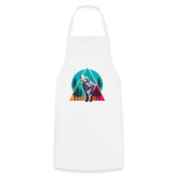 Wolf Forest Geometry Colorful - Cooking Apron - white - Front - AI Model Male 185 dark (185cm)