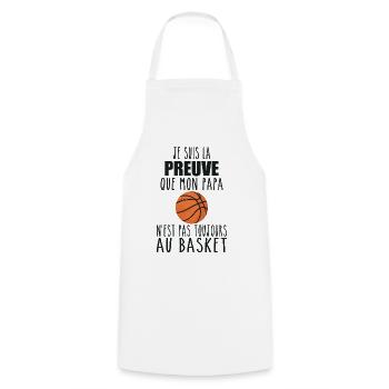 Beweis, dass mein Papa Basketball | Basketballspieler | Basketball - Kochschürze - Weiß - Vorne - AI Model Male 185 dark (185cm)