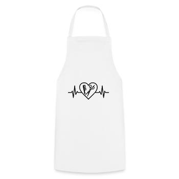 Coiffeur Coiffeur Cœur Profession - Tablier de cuisine - blanc - Devant - AI Model Male 185 dark (185cm)