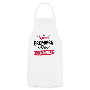 premiere fete mere - Tablier de cuisine - blanc - Devant - AI Model Male 185 dark (185cm)