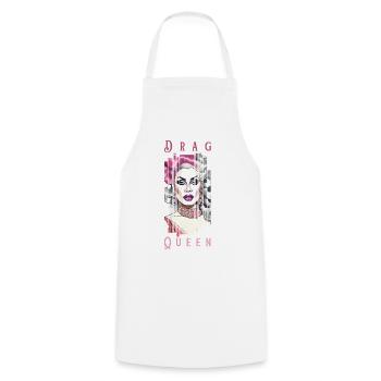 DragQueen - Tablier de cuisine - blanc - Devant - AI Model Male 185 dark (185cm)