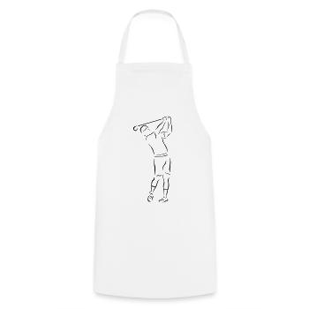 Cadeau golfeur golfeur - Tablier de cuisine - blanc - Devant - AI Model Male 185 dark (185cm)