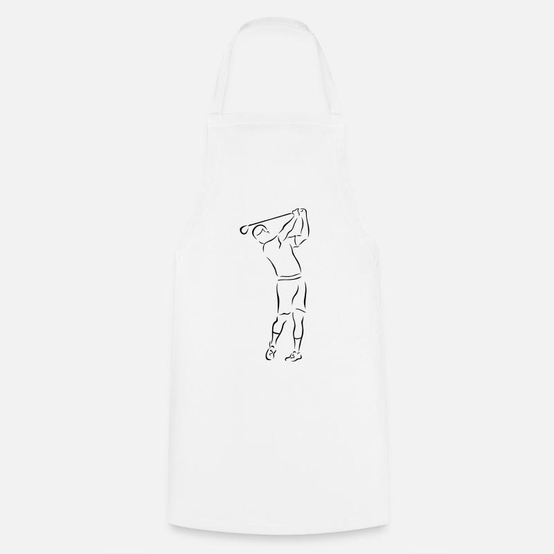 Golf Golfer Golfspieler Geschenk - Kochschürze - Weiß