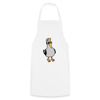 Cool Seagull Lunettes de soleil Bonnet - Tablier de cuisine - blanc - Devant - AI Model Male 185 dark (185cm)