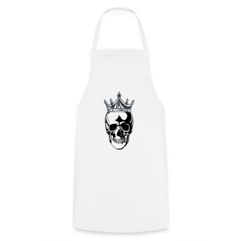 Couronne du roi du crâne - Tablier de cuisine - blanc - Devant - AI Model Male 185 dark (185cm)