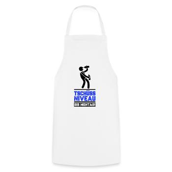 Bye bye level until Monday - Cooking Apron - white - Front - AI Model Male 185 dark (185cm)