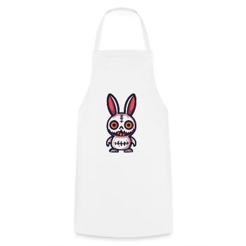 Lapin Halloween Bande dessinée Drôle - Tablier de cuisine - blanc - Devant - AI Model Male 185 dark (185cm)