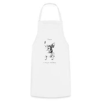 Bouledogue français de l'équipe - Tablier de cuisine - blanc - Devant - AI Model Male 185 dark (185cm)