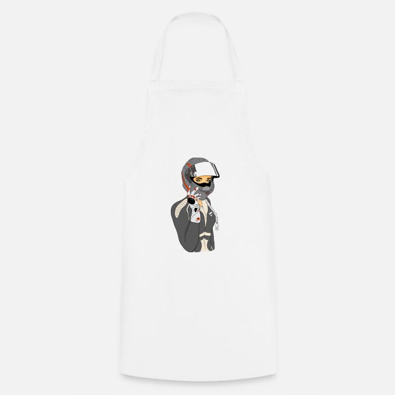Motarde - Tablier de cuisine - blanc
