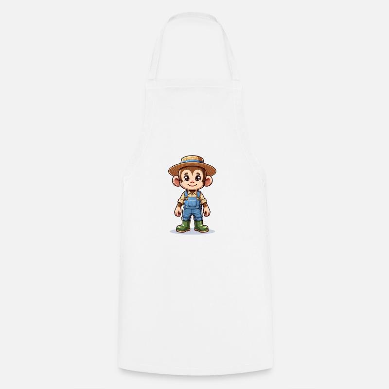 Mignon Singe Fermier - Tablier de cuisine - blanc