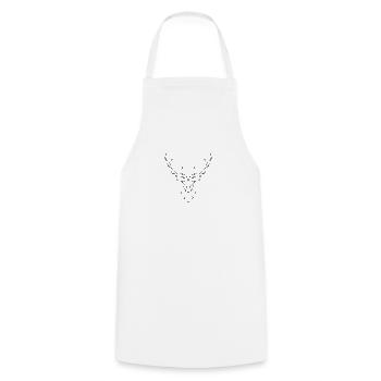 Deer | Street Fashion | minimal | Urban style - Cooking Apron - white - Front - AI Model Male 185 dark (185cm)