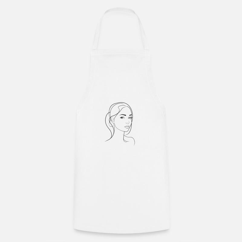 Lignes audacieuses et élégantes - Tablier de cuisine - blanc