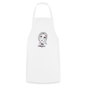 femme magique - Tablier de cuisine - blanc - Devant - AI Model Male 185 dark (185cm)