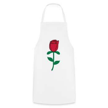 roses - Tablier de cuisine - blanc - Devant - AI Model Male 185 dark (185cm)