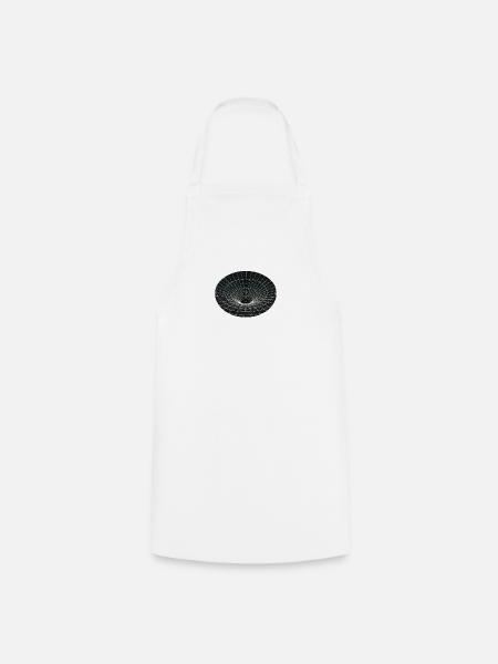 Vortex Grid Wormhole - Cooking Apron - white