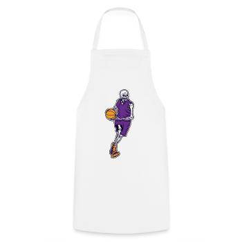 Basketball Skeleton - Cooking Apron - white - Front - AI Model Male 185 dark (185cm)
