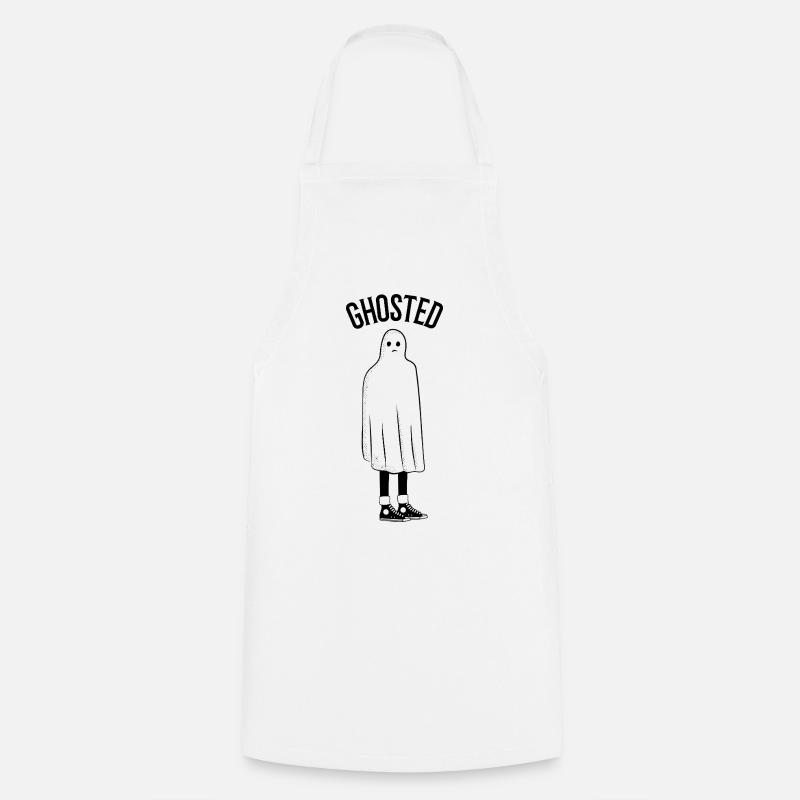 Ghosted Sad Ghost - Cooking Apron - white