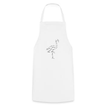 Flamingo Geometrisch - Kochschürze - Weiß - Vorne - AI Model Male 185 dark (185cm)