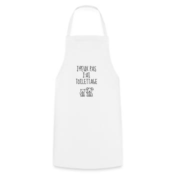 toilettage / toiletteur / Travail / Métier - Tablier de cuisine - blanc - Devant - AI Model Male 185 dark (185cm)