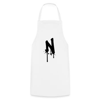 N graffiti drops Farbklex spray - Cooking Apron - white - Front - AI Model Male 185 dark (185cm)