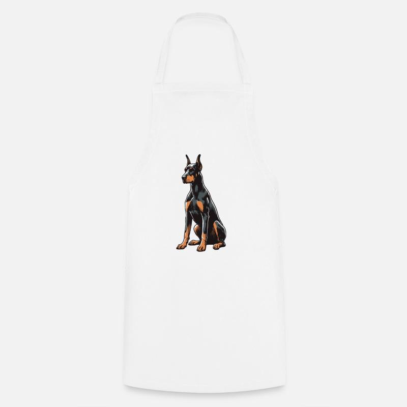 Dobermann - Kochschürze - Weiß