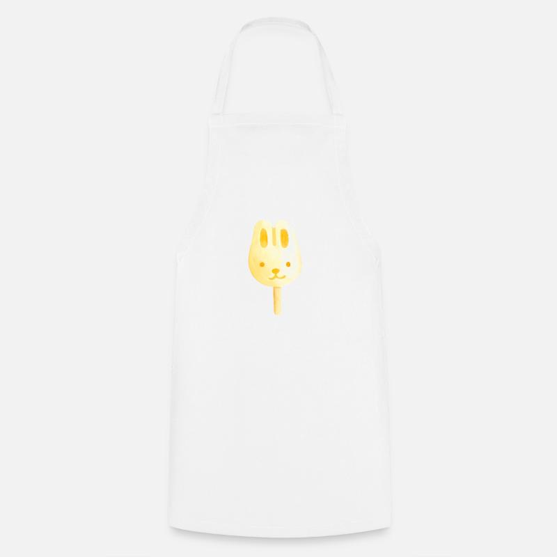 Glace lapin - Tablier de cuisine - blanc