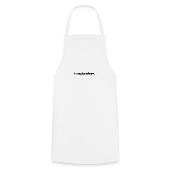 Interplanetary Black - Cooking Apron - white - Front - AI Model Male 185 dark (185cm)