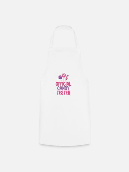 OFFICIAL CANDY TESTER - Cooking Apron - white