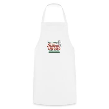 Trattoria San Osso – Vintage Italien T-Shirt - Kochschürze - Weiß - Vorne - AI Model Male 185 dark (185cm)