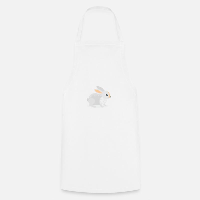 Mountain hare sits in the snow - Cooking Apron - white