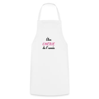 Amour / Saint Valentin / Coeur / Bébé / Love - Tablier de cuisine - blanc - Devant - AI Model Male 185 dark (185cm)