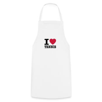 I love tennis AT - Kochschürze - Weiß - Vorne - AI Model Male 185 dark (185cm)