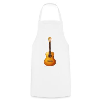 Guitariste - Tablier de cuisine - blanc - Devant - AI Model Male 185 dark (185cm)