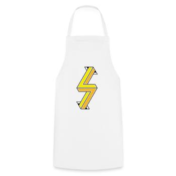 Impossible Figures 86A - Cooking Apron - white - Front - AI Model Male 185 dark (185cm)