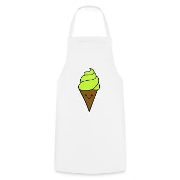 Icecream Smile - Cooking Apron - white - Front - AI Model Male 185 dark (185cm)