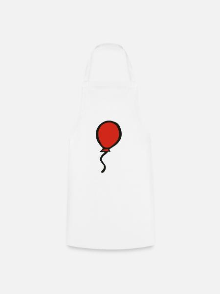 Roter Luftballon - Kochschürze - Weiß