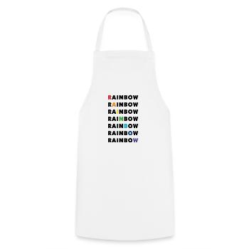 rainbow - Cooking Apron - white - Front - AI Model Male 185 dark (185cm)