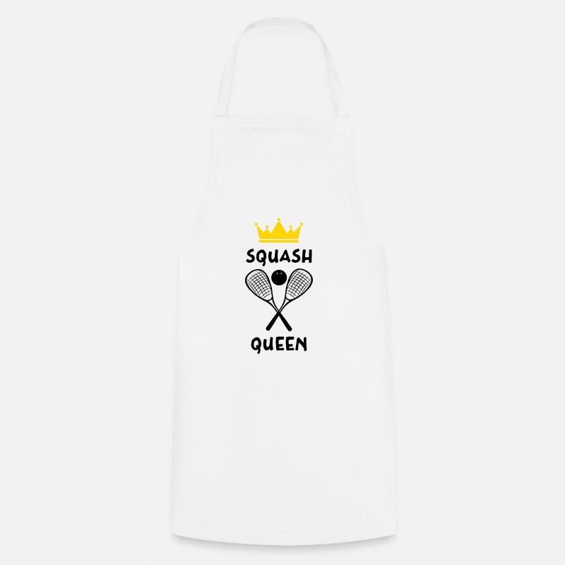 Die Königin von Squash - Squash Queen - Kochschürze - Weiß