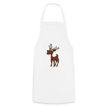 Drôle de motif de Noël - Tablier de cuisine - blanc - Devant - AI Model Male 185 dark (185cm)