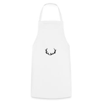 Antlers deer hunting forest - Cooking Apron - white - Front - AI Model Male 185 dark (185cm)