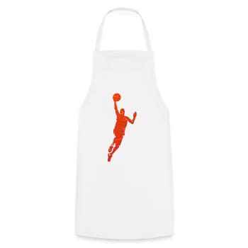 basketballer - Cooking Apron - white - Front - AI Model Male 185 dark (185cm)