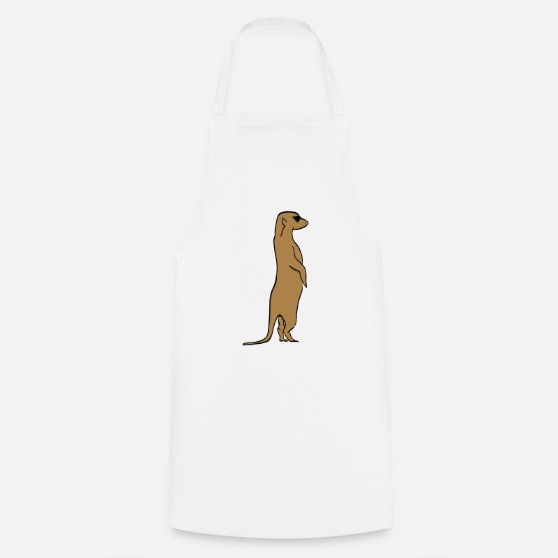 Erdmännchen - Kochschürze - Weiß