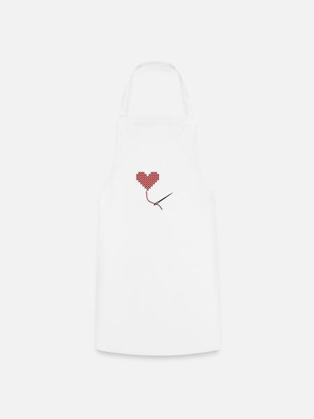 Mit Liebe nähen - Kochschürze - Weiß